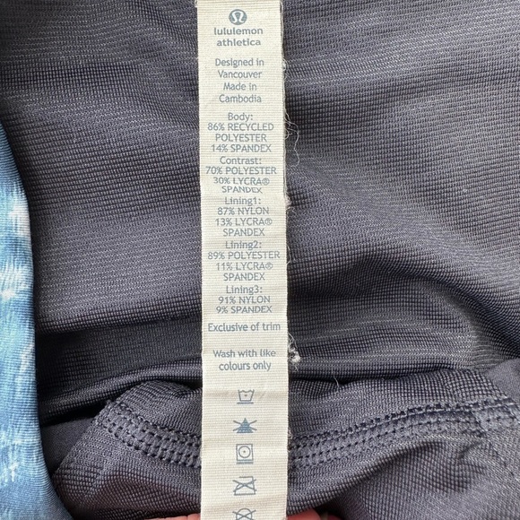 Lululemon Speed Shorts Navy Blue Tidal Waistband Size 6 - Picture 4 of 10